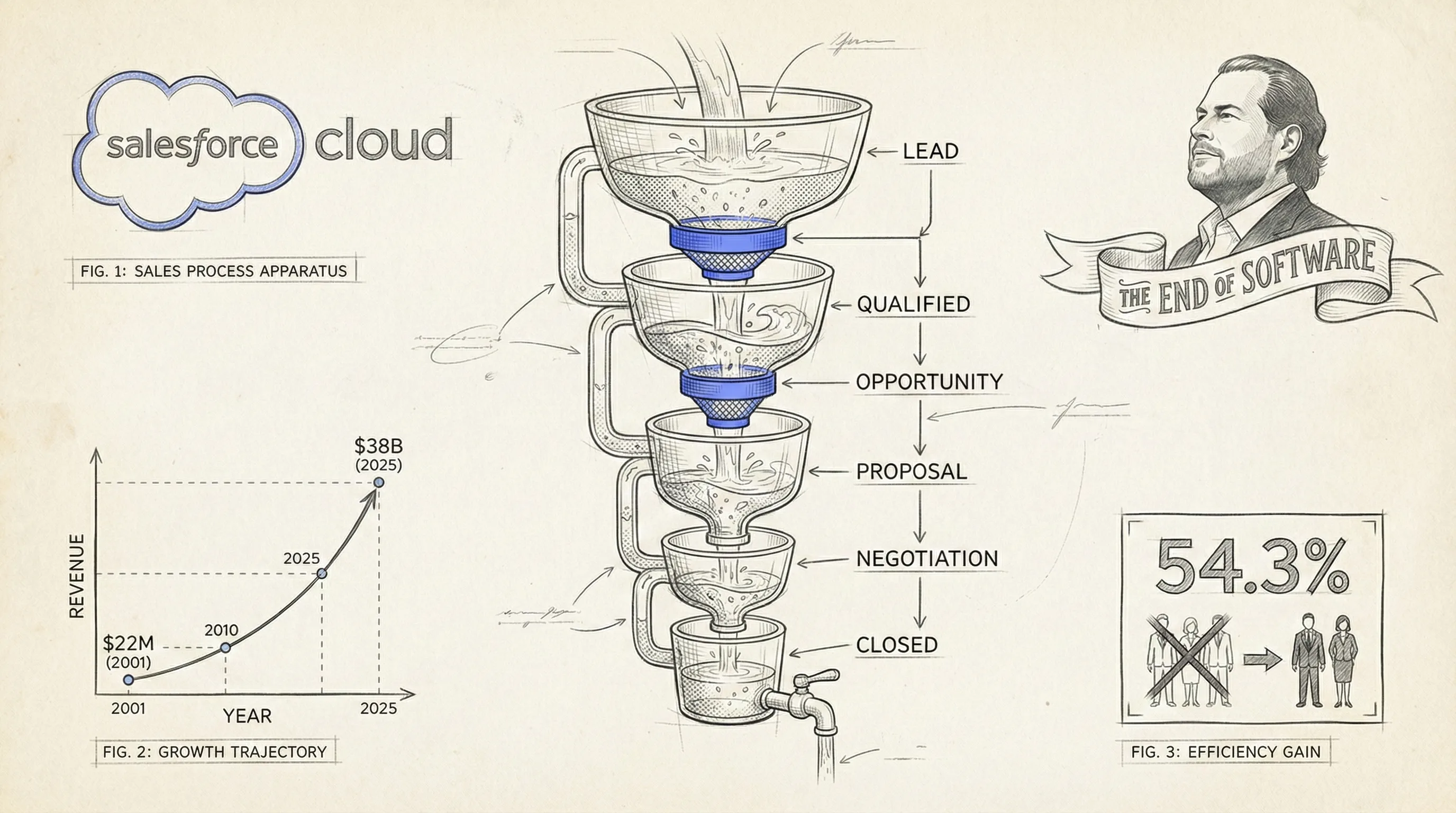 Salesforce sales system — ascending growth pattern